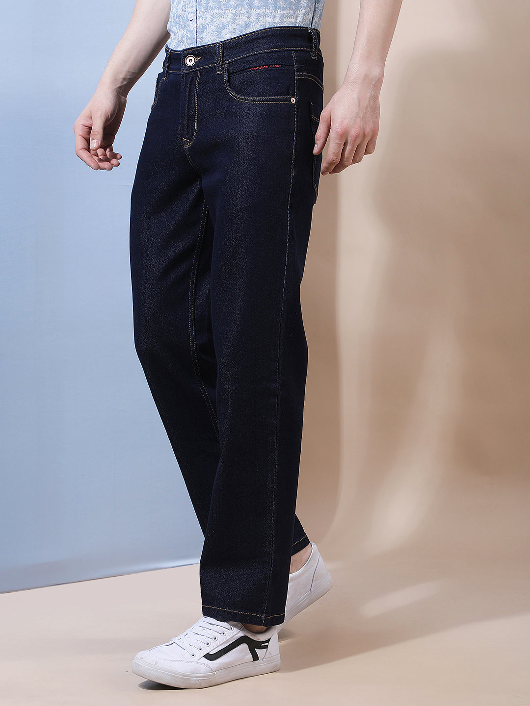 Navy Blue Baggy Jeans