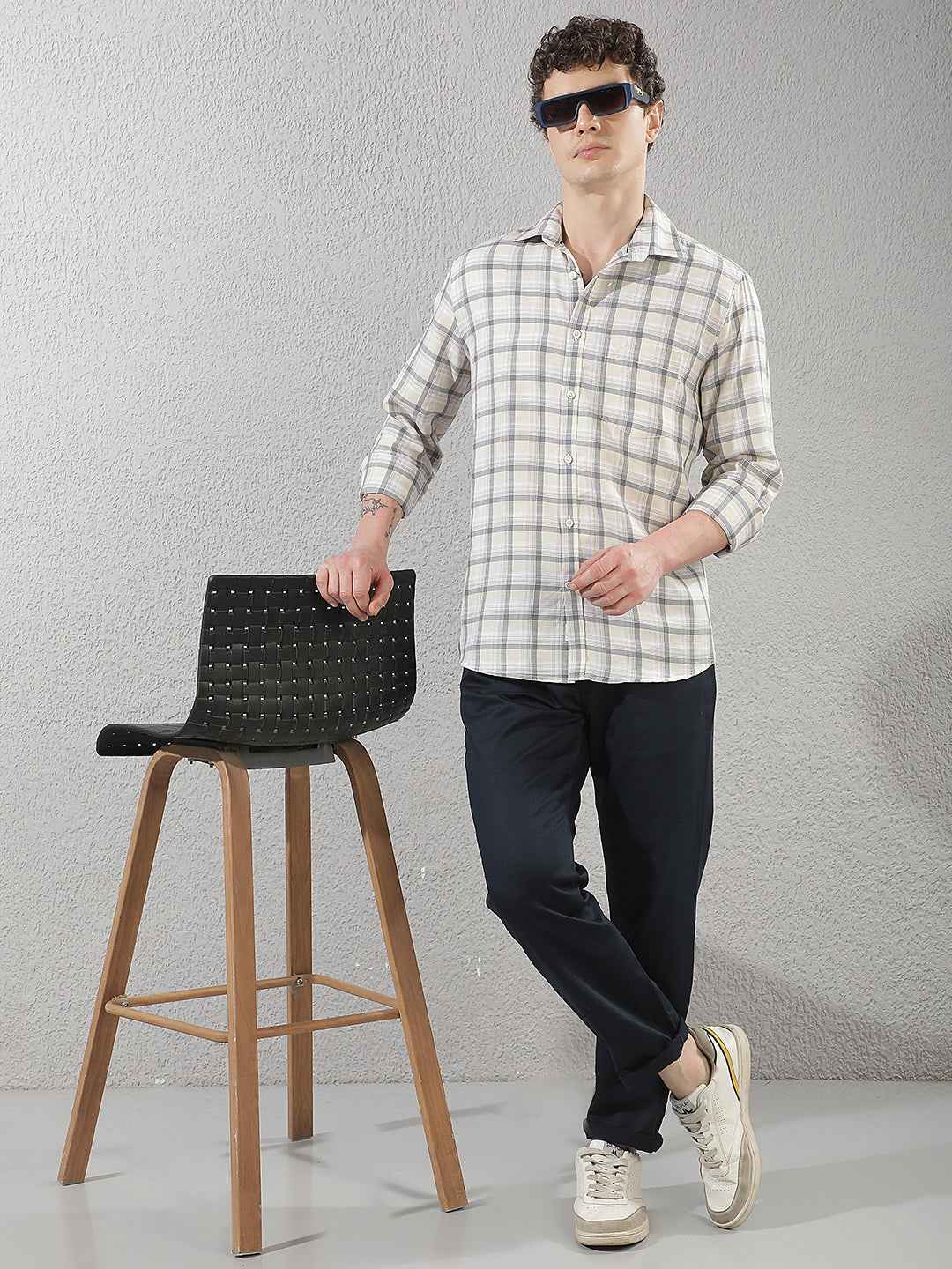 Navy Blue Chino Trousers