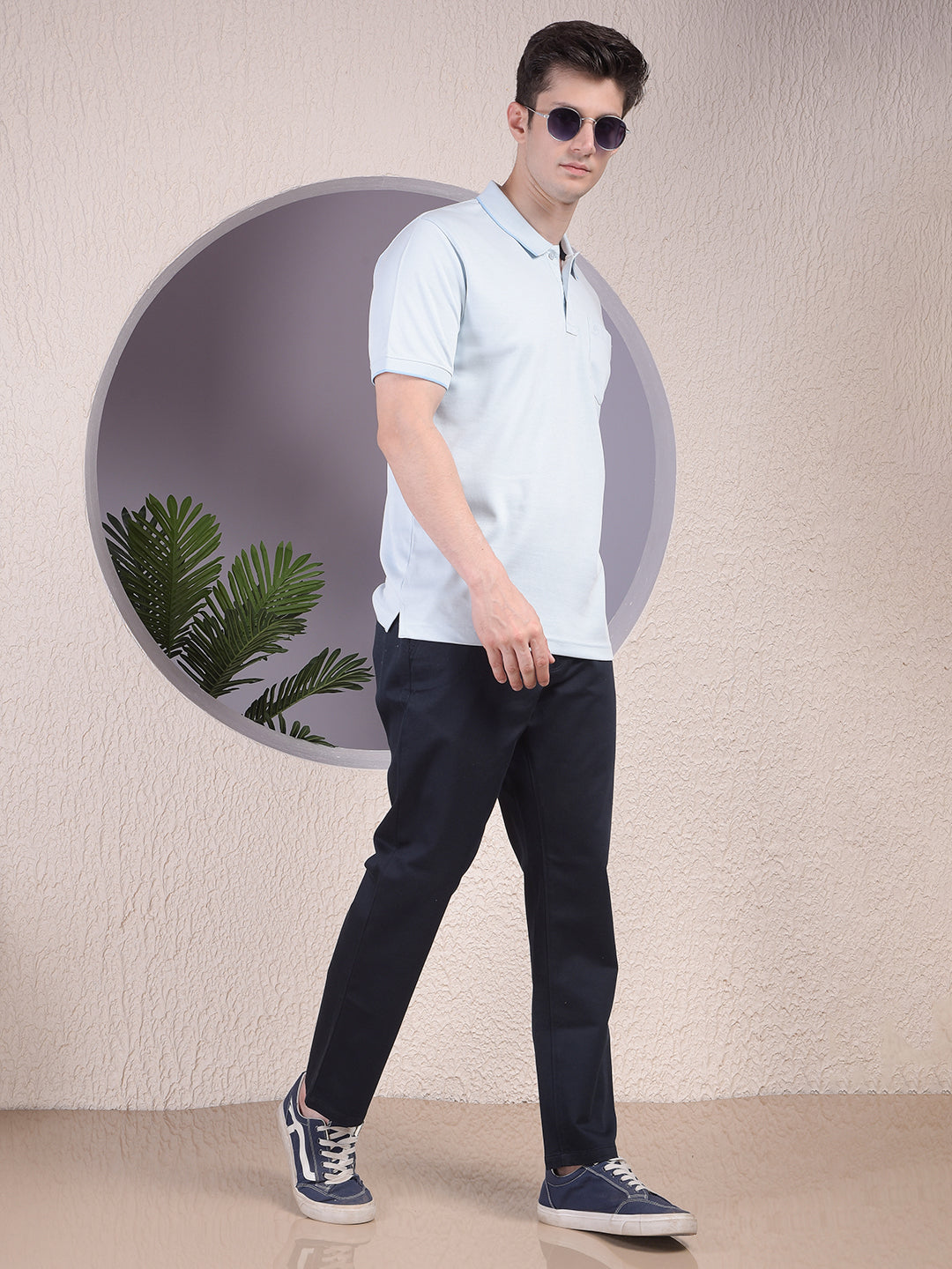 Navy Blue Chino Trousers