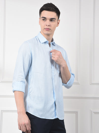 Coastal Linen Soft Blue Shirt