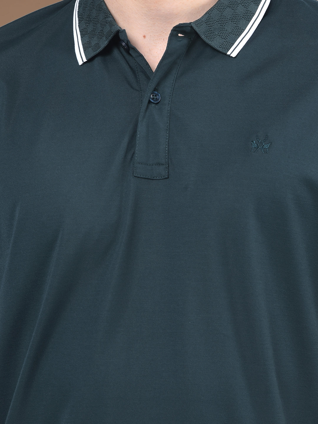 Green Polo-Neck T-Shirt