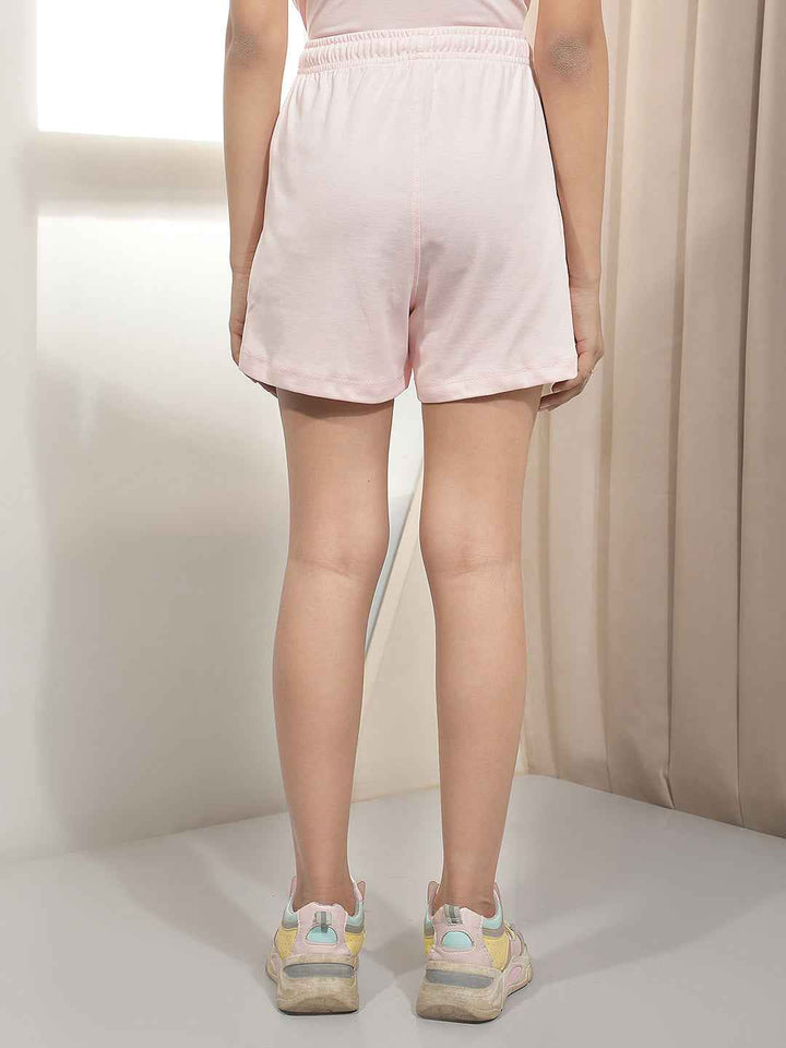 Pink Graphic Print Shorts