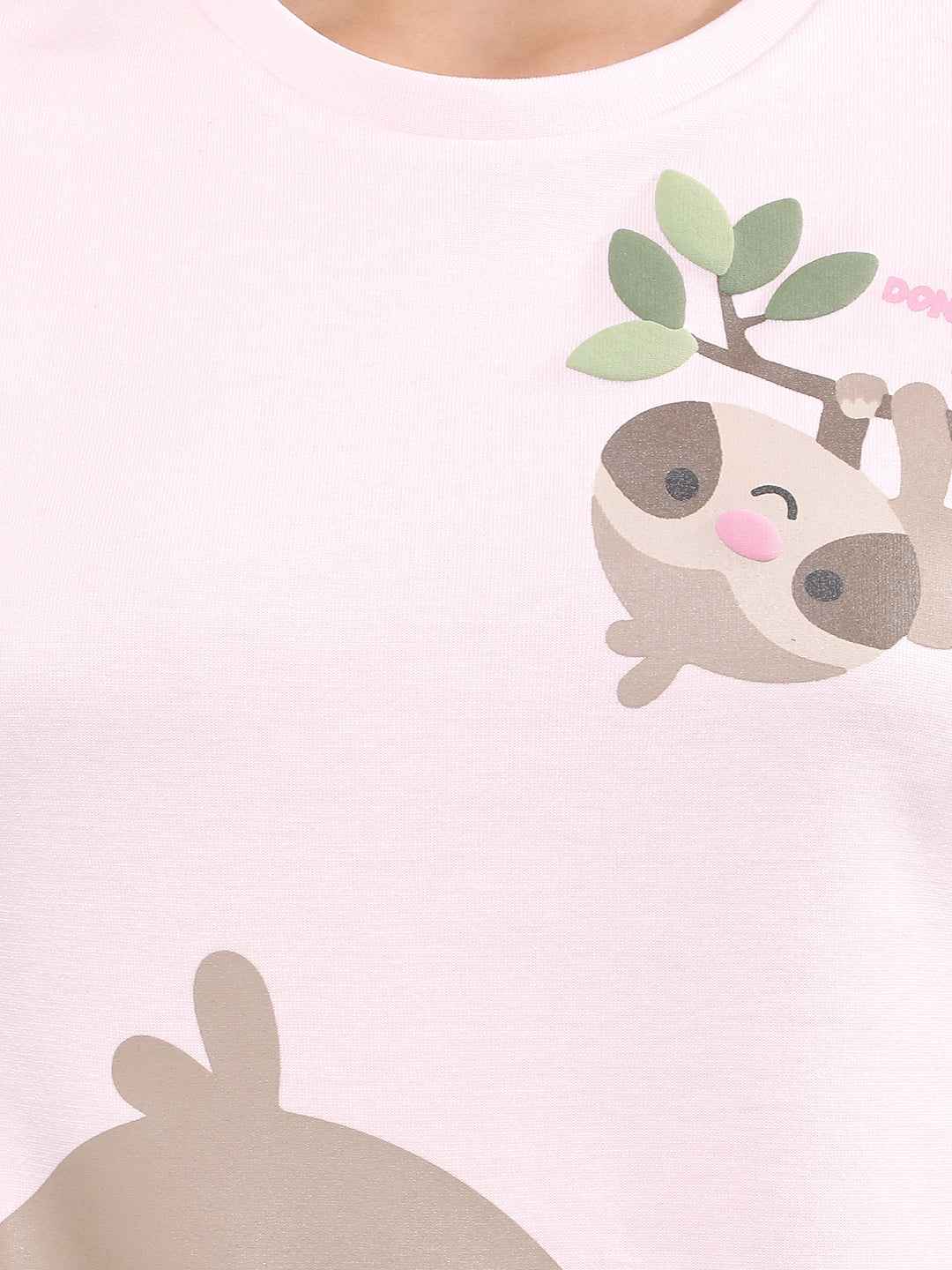Graphic Print Pink T-Shirt
