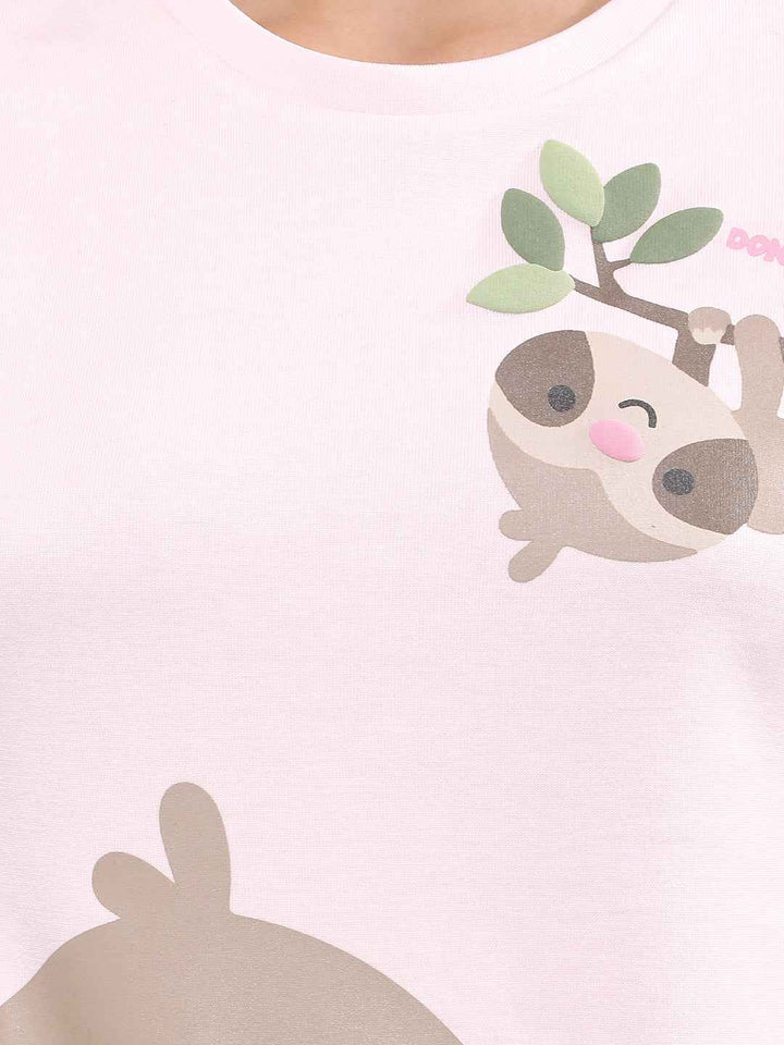 Graphic Print Pink T-Shirt