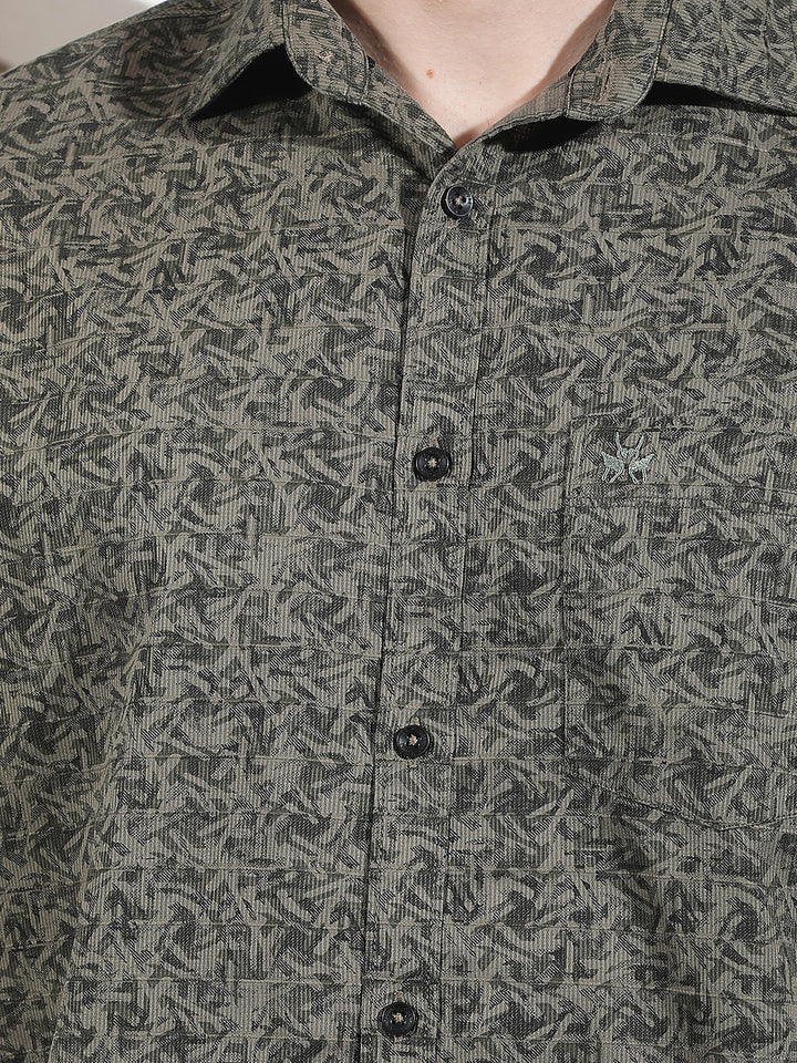 Green Graphic Print Shirt