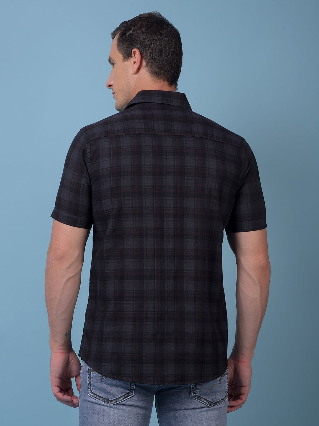 Green Checked 100% Cotton Shirt