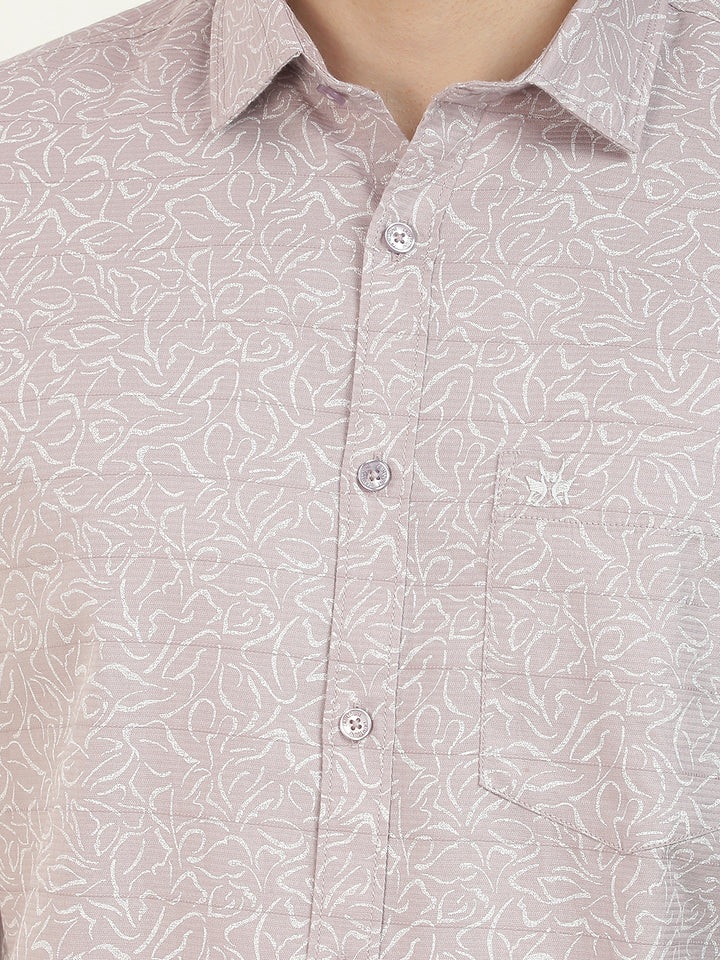 Purple Printed 100% cotton Shirt