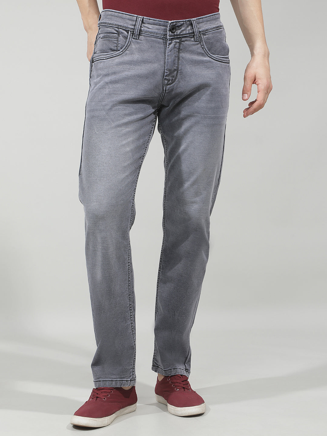 Classic Iron Grey Straight Jeans