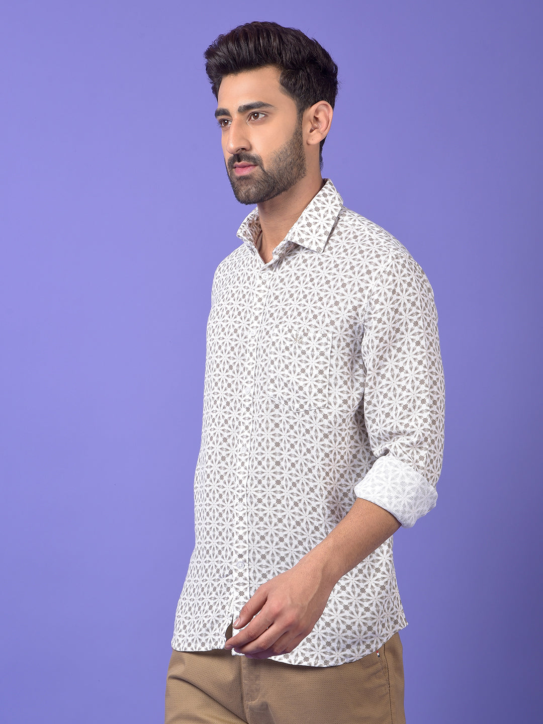 Grey Printed Shirt