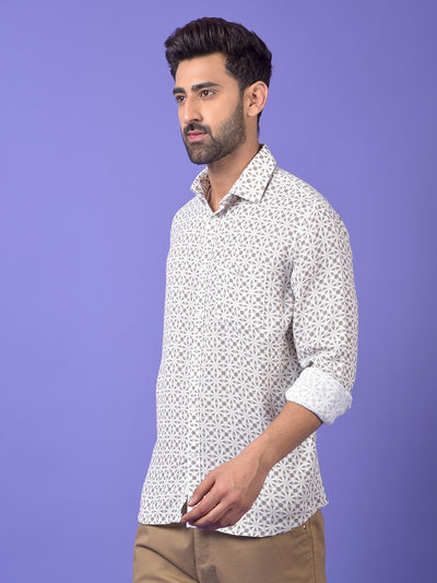 Grey Printed Shirt