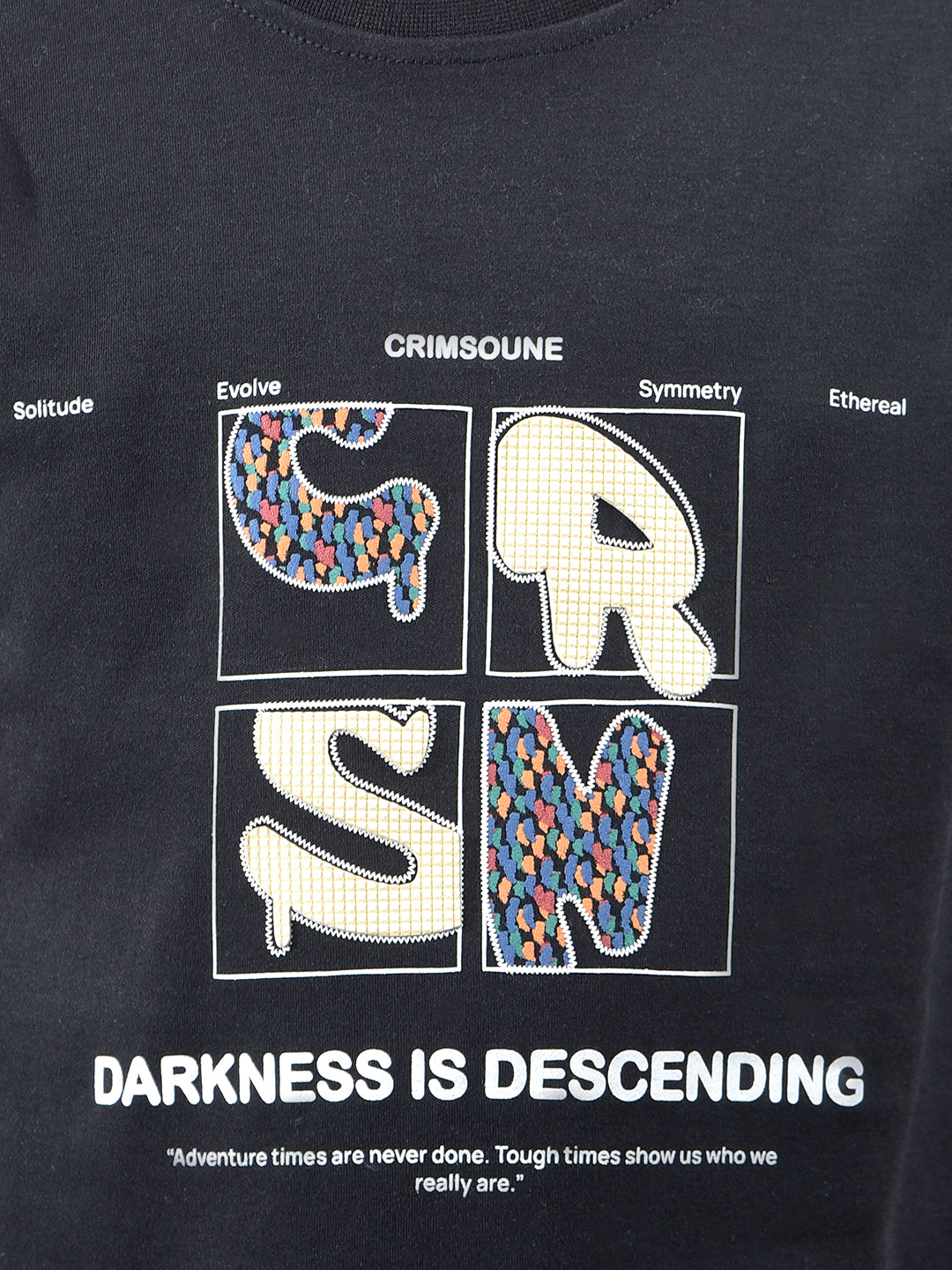 Black Embroidered T-Shirt