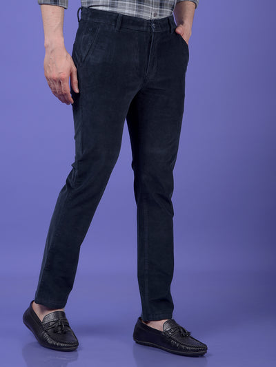 Navy Blue Corduroy Trousers