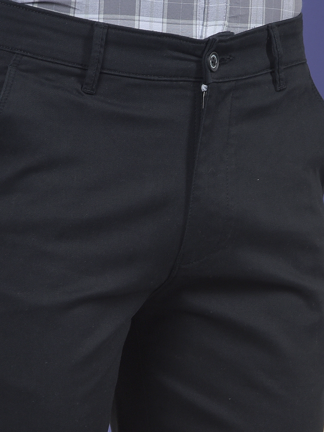 Classic Jet Black Straight Trouser