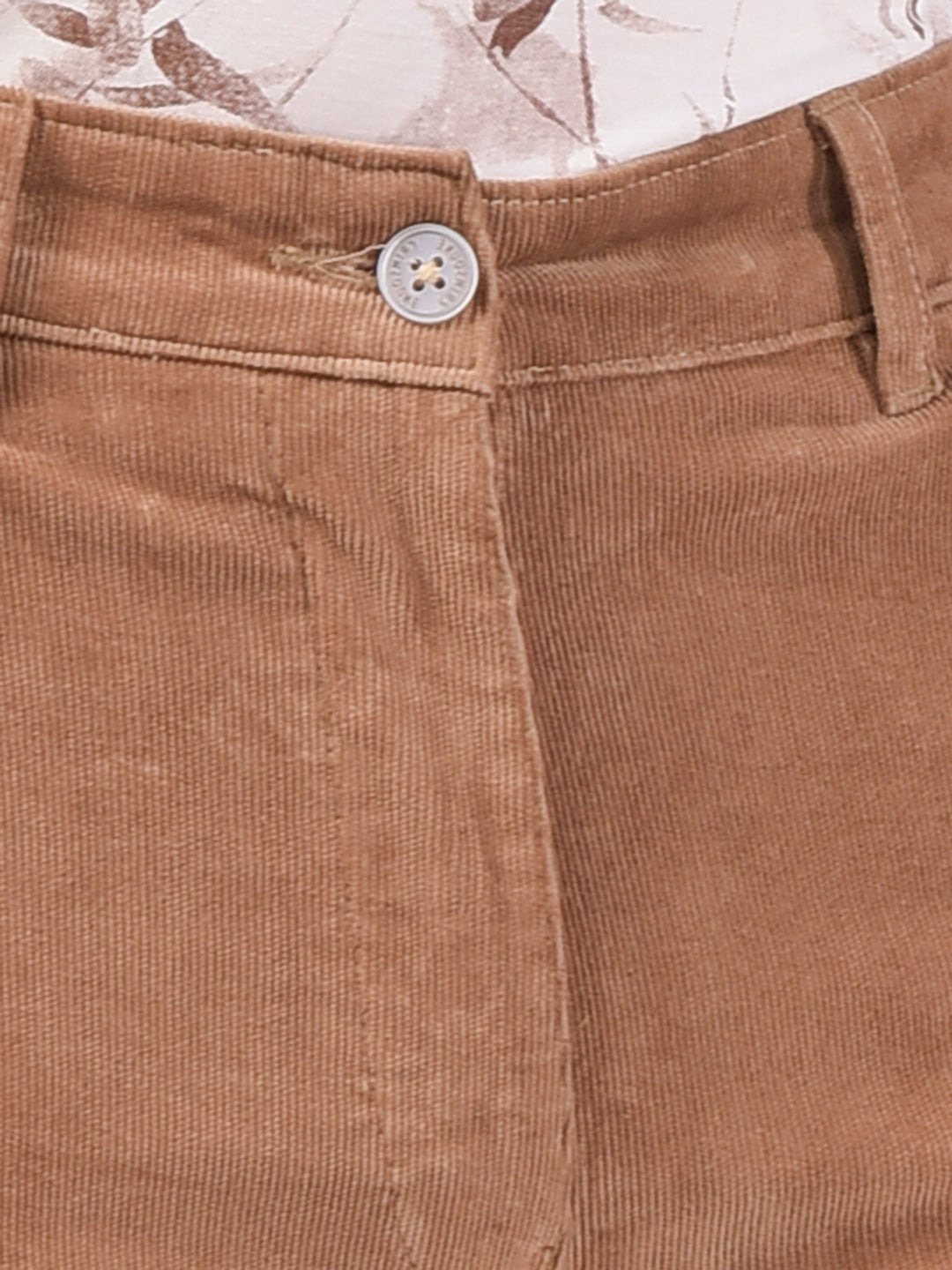 Brown Straight Corduroy Trousers