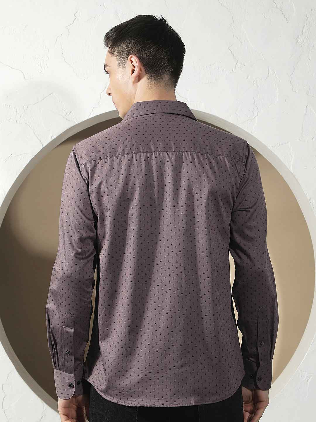 Purple Micro Print Shirt
