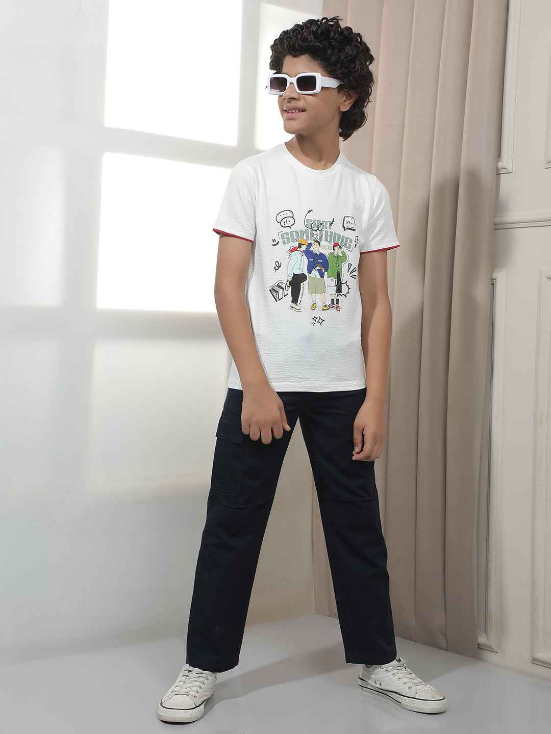 White Graphic Print T-Shirt