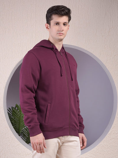 Dapper Wine Hooded Neck Sweatshirt