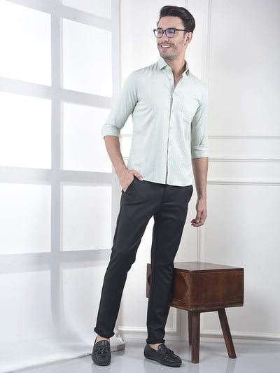 Green Jacquard 100% Cotton Shirt