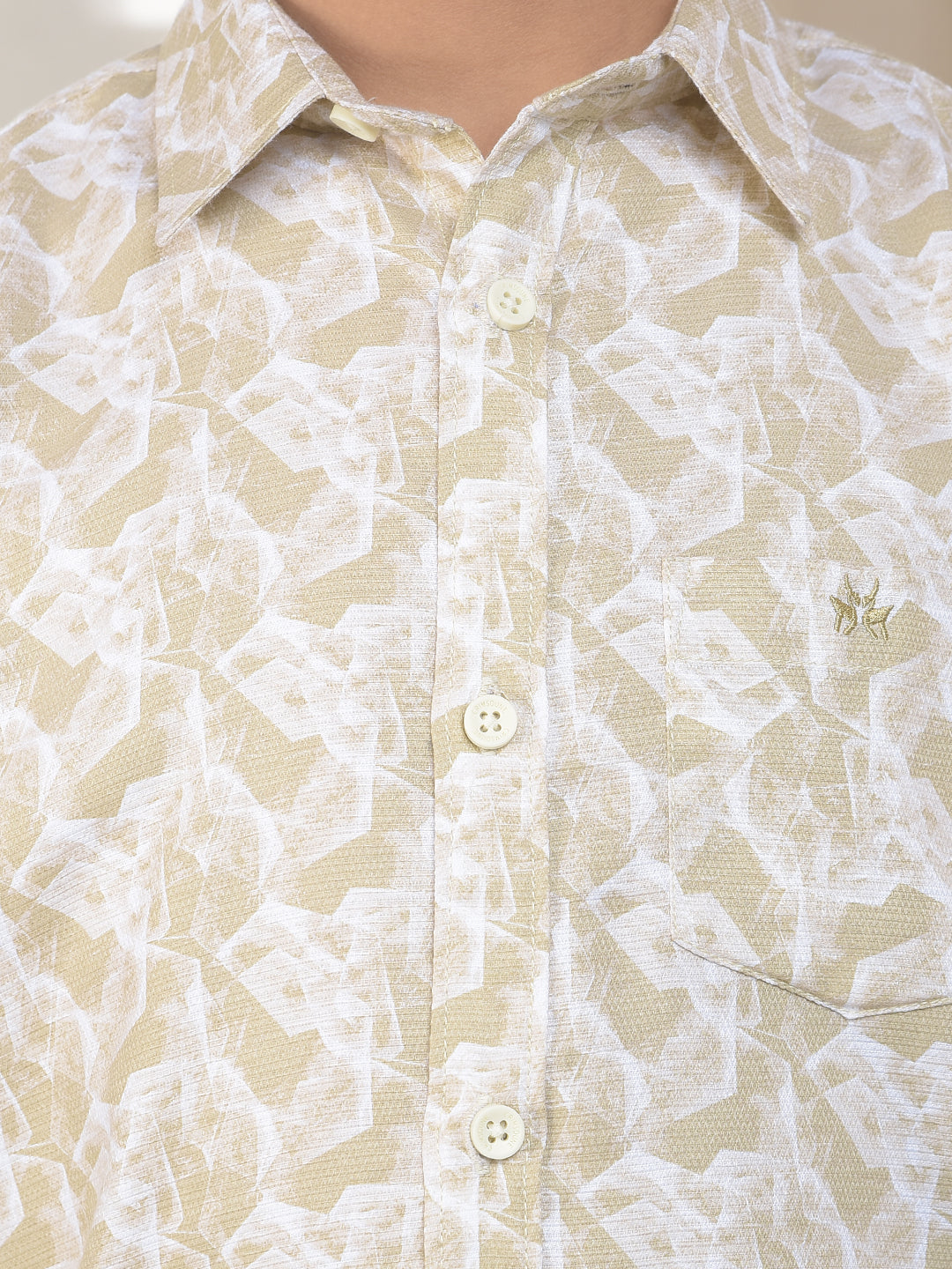 Olive Paisley Print Shirt
