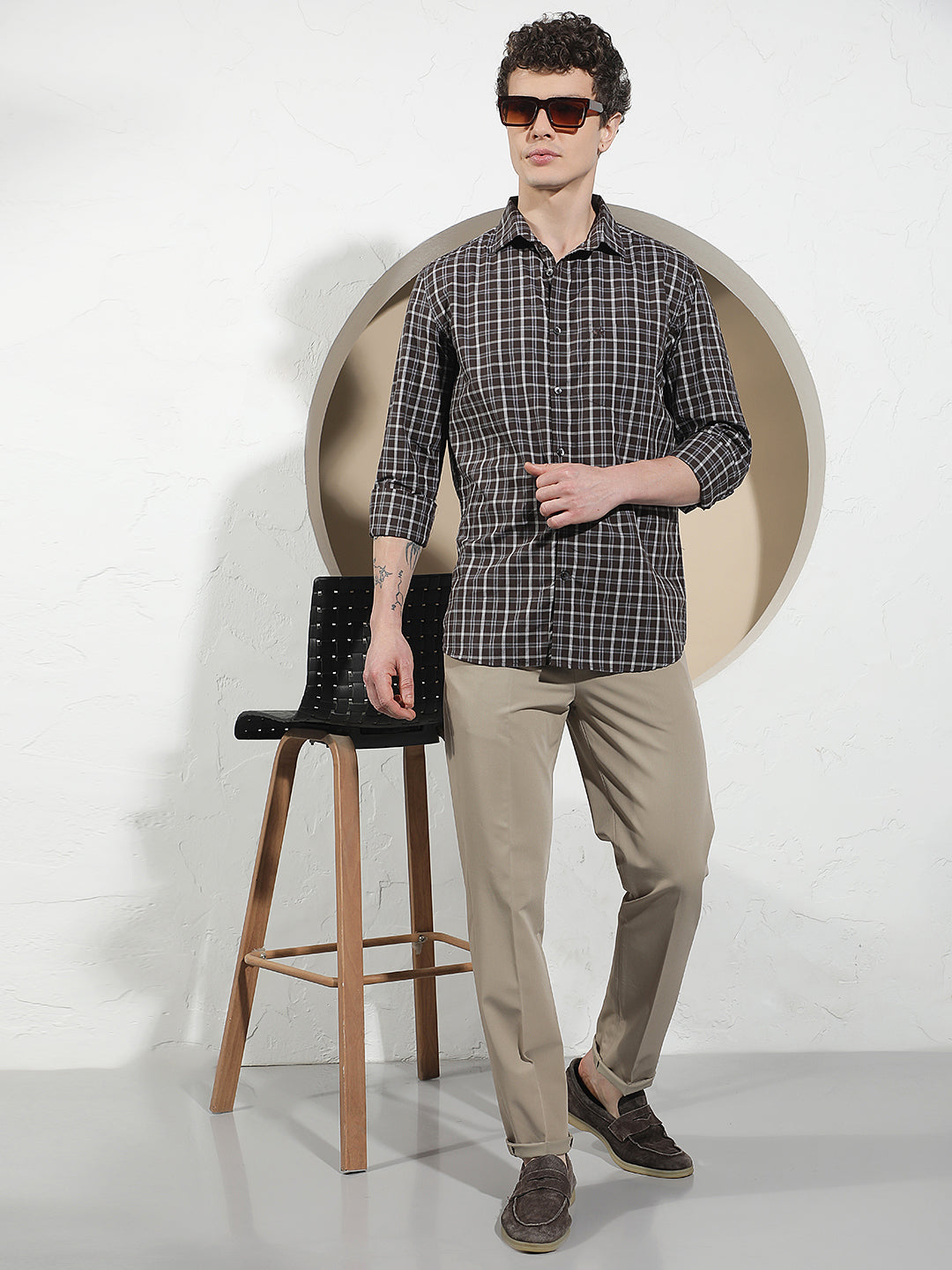 Relaxed Warm Sand Beige Trousers