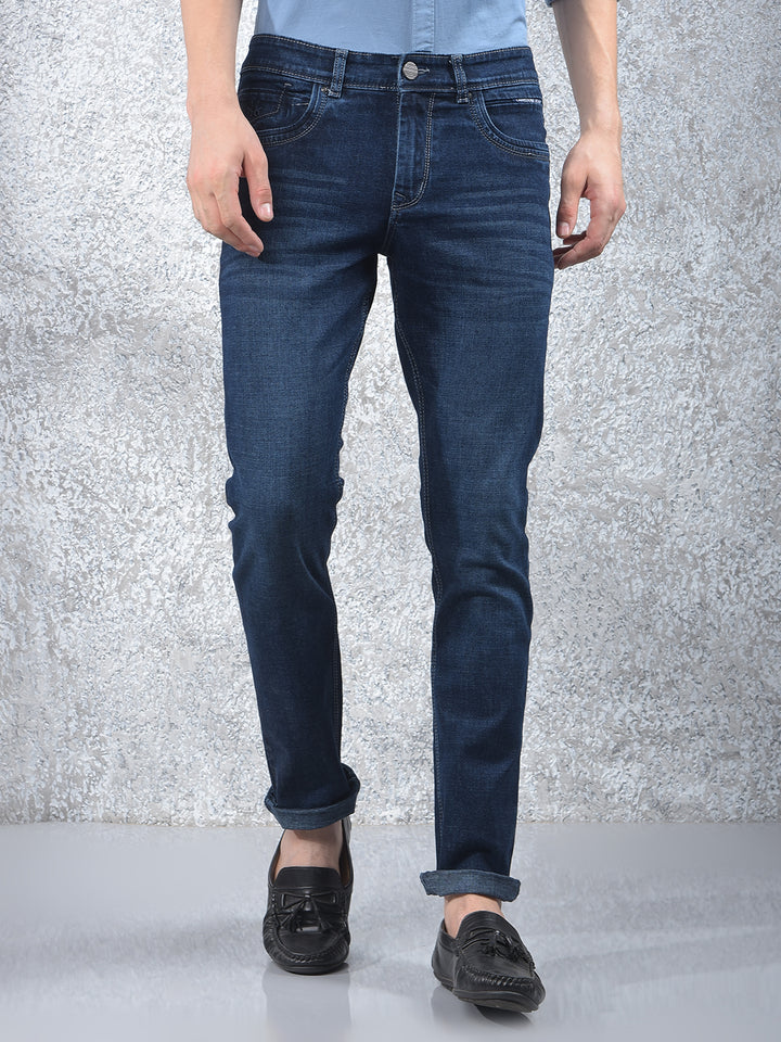 Sleek Cotton Blue Jeans