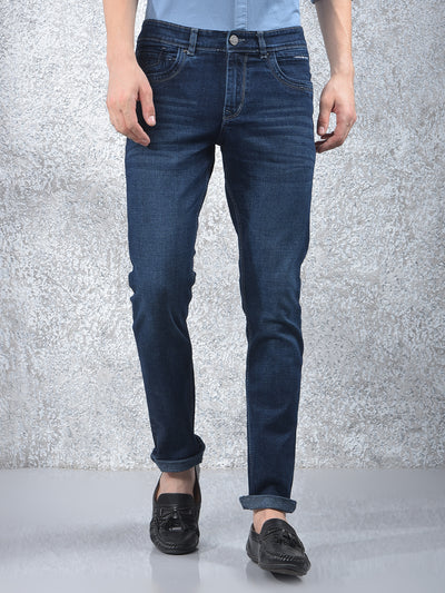 Sleek Cotton Blue Jeans