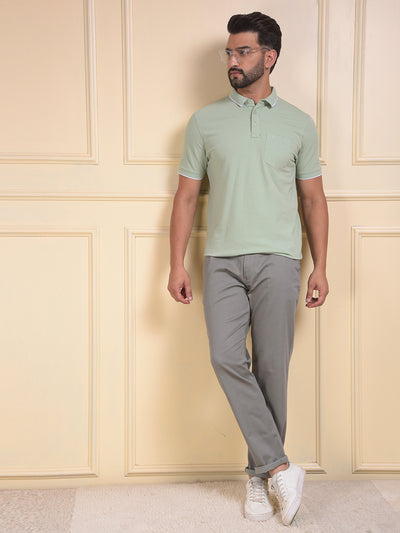 Green Polo Neck T-Shirt