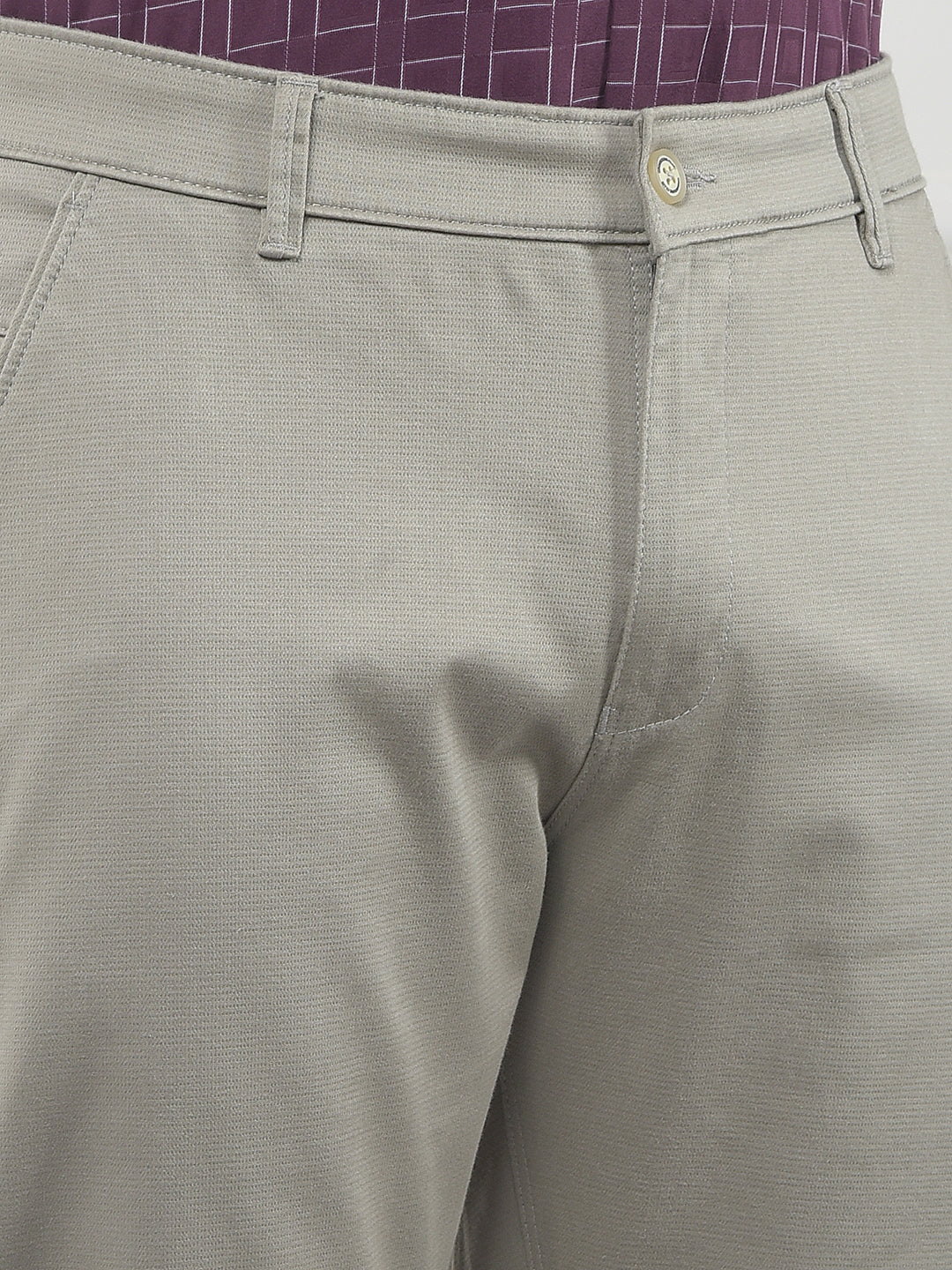 Khaki Dobby Trousers