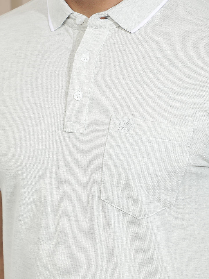 Grey Melange T-Shirt-Men T-Shirts-Crimsoune Club