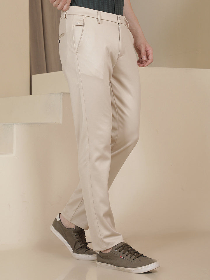 Chic Sand Beige Knitted Trousers