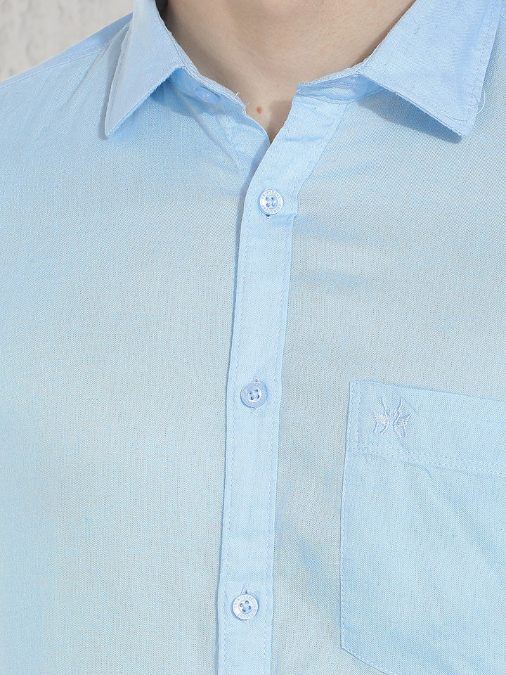 Sky Blue Linen Shirt