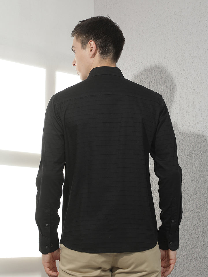 Black Horizontal Stripes Shirt