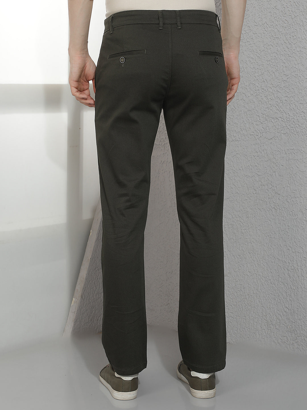 Olive Straight Trousers
