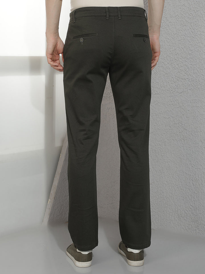 Olive Straight Trousers
