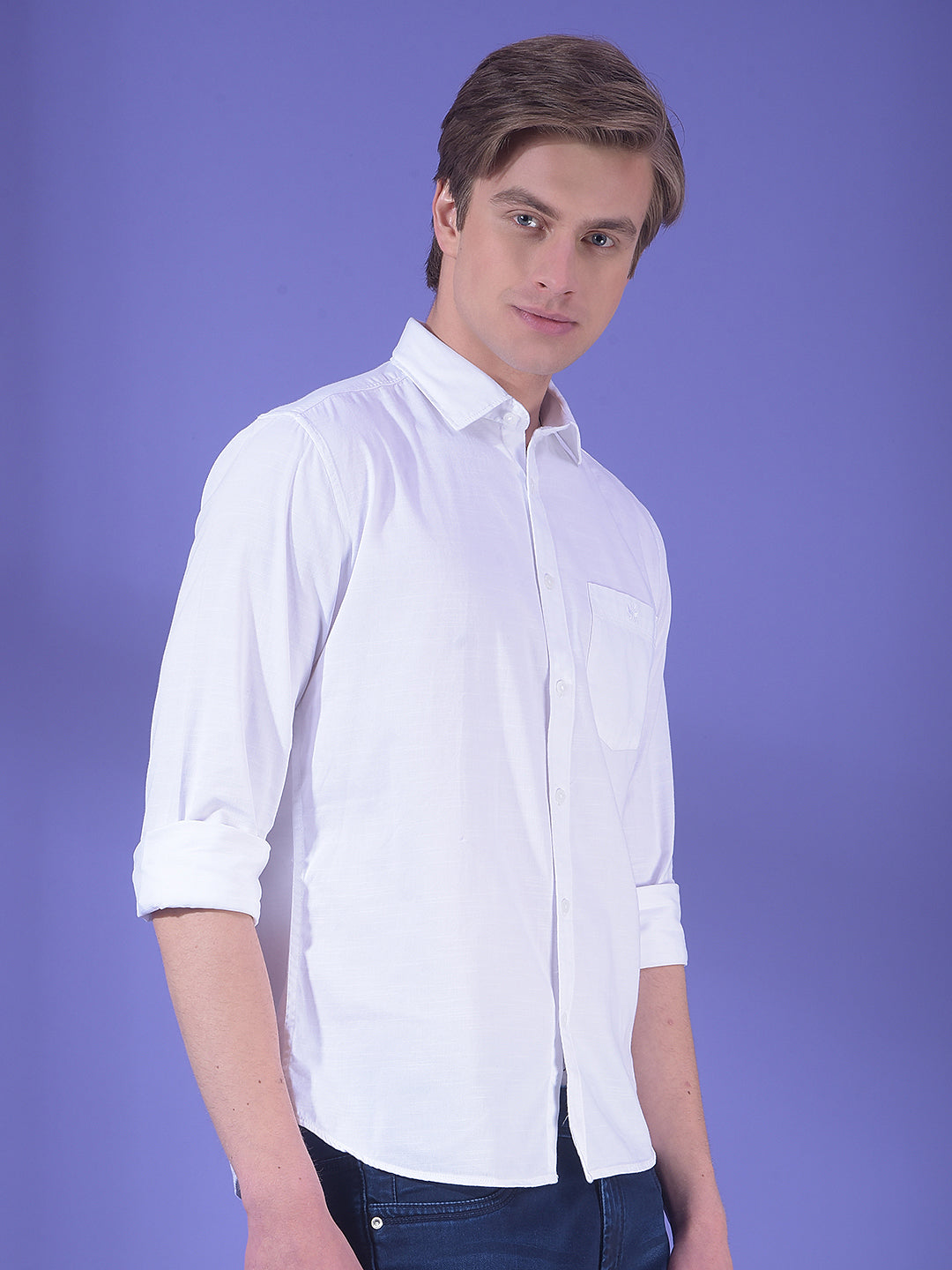 Crisp White Cotton White Shirt
