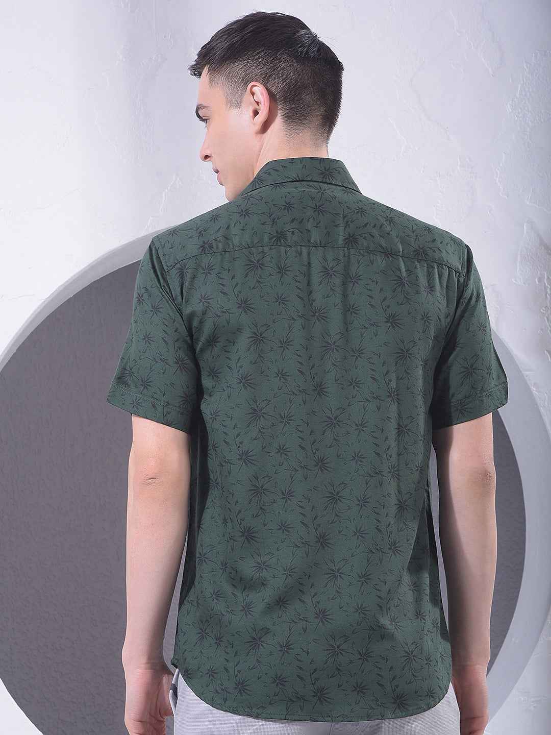 Green Floral Print Shirt