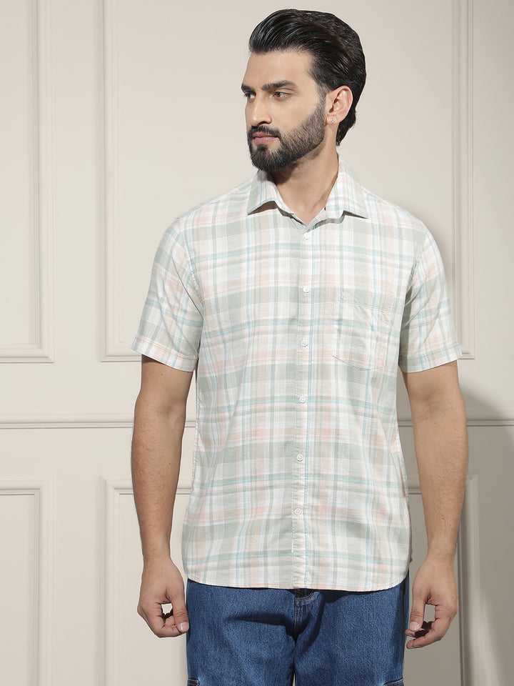 Multi-Color Checked 100% Cotton Shirt