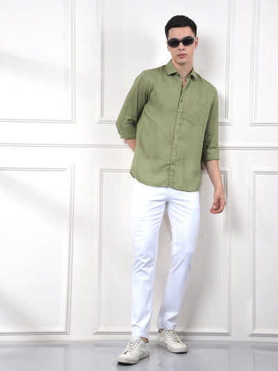 Luxe Green Linen Everyday Shirt