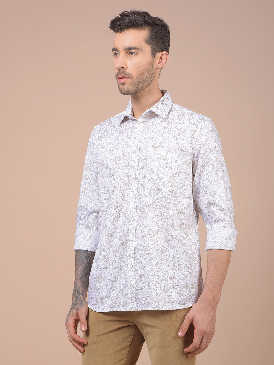 Grey Printed Shirt