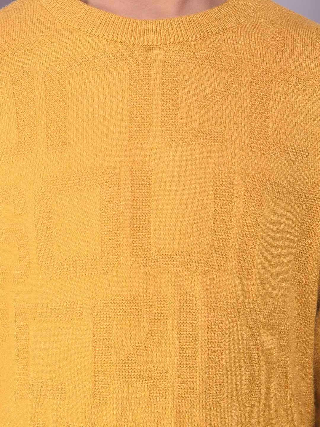 Luxe Mustard Jacquard Sweater
