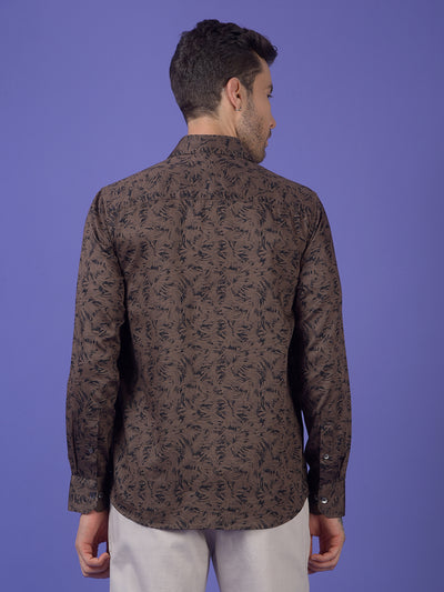 Brown Printed Shirt