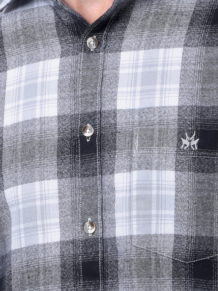 Black Checked 100% Cotton Shirt
