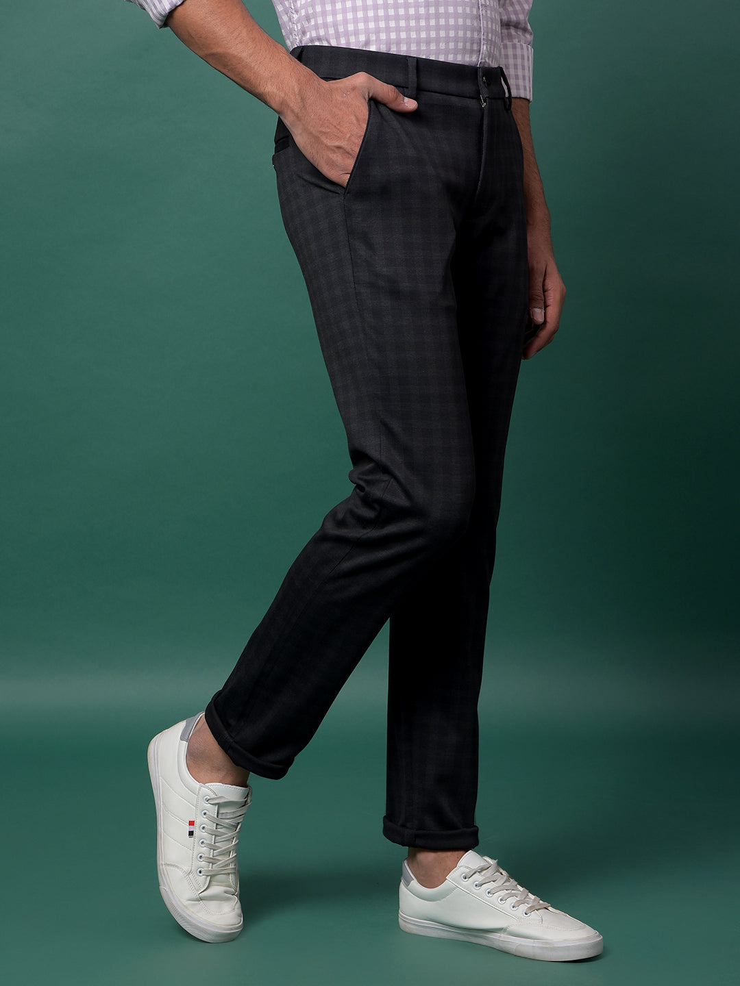 Dreamy Black Checked Trousers