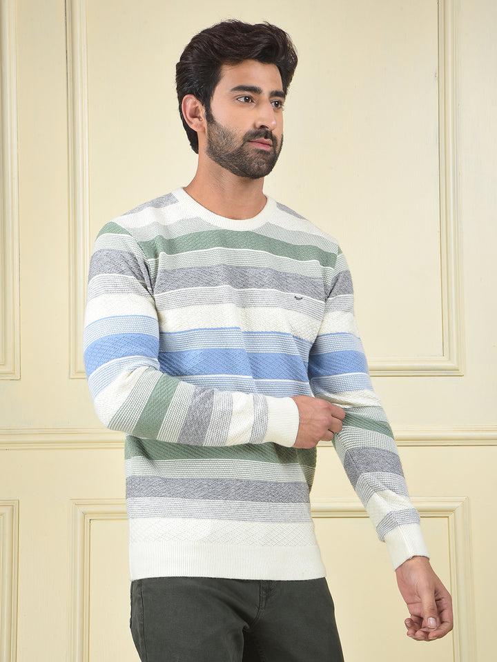 Multi-Color Horizontal Stripes Sweater