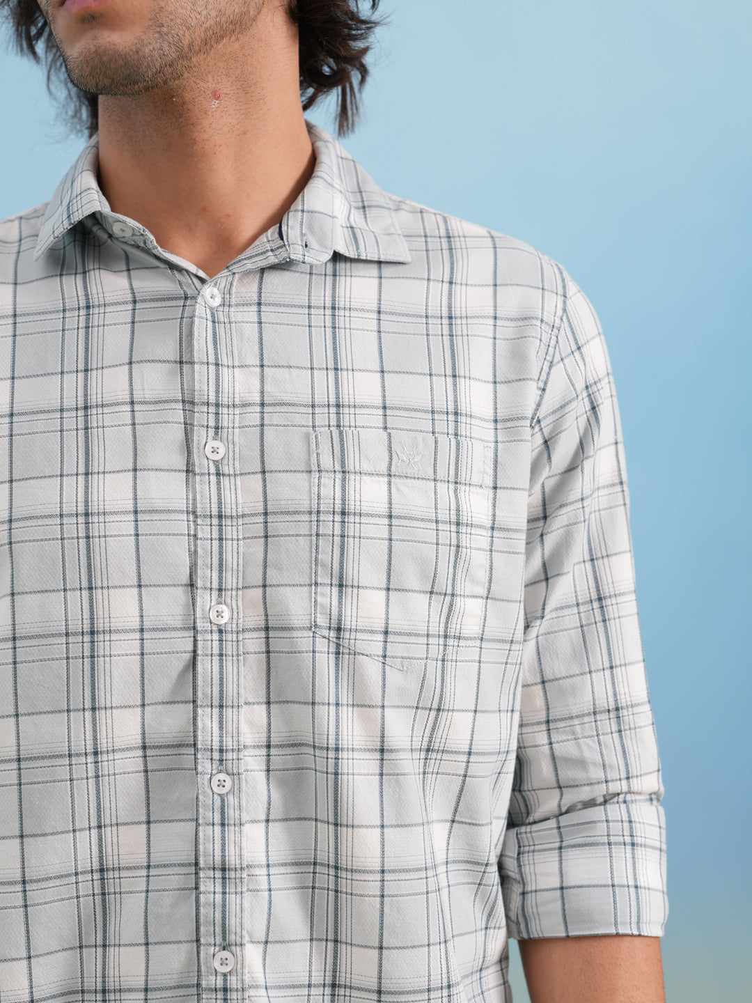 Green Checked 100% Cotton Shirt