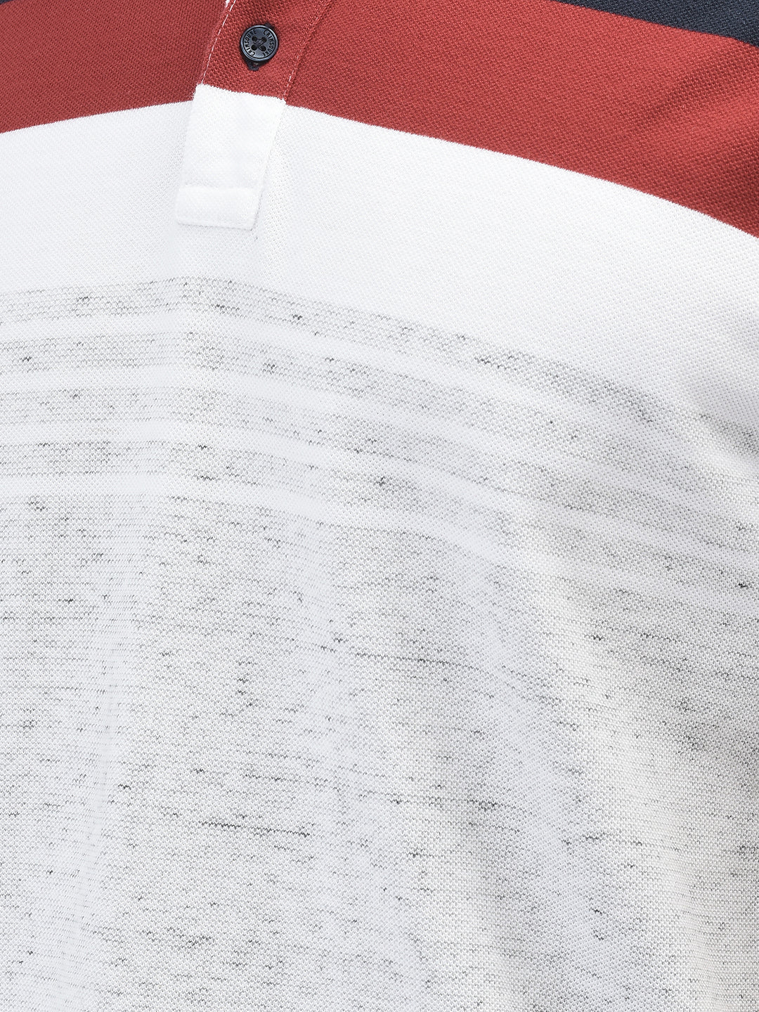 Multi-Color Color-Blocked Polo Neck T-Shirt