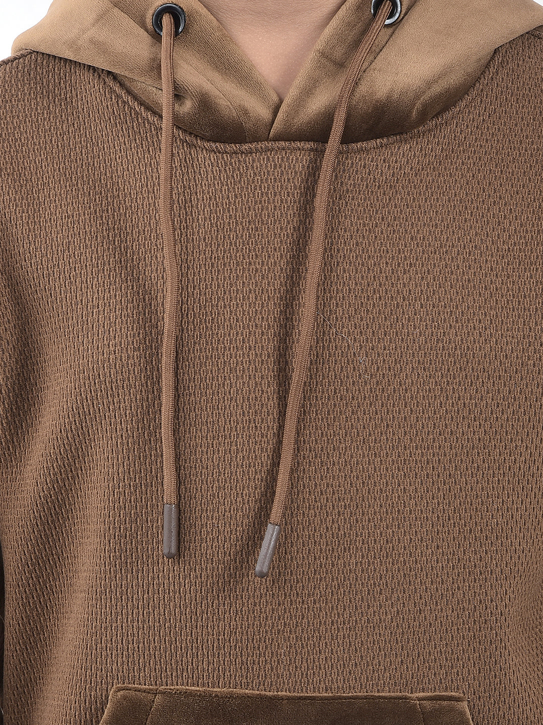 Brown Hooded Neck Sweatshirt