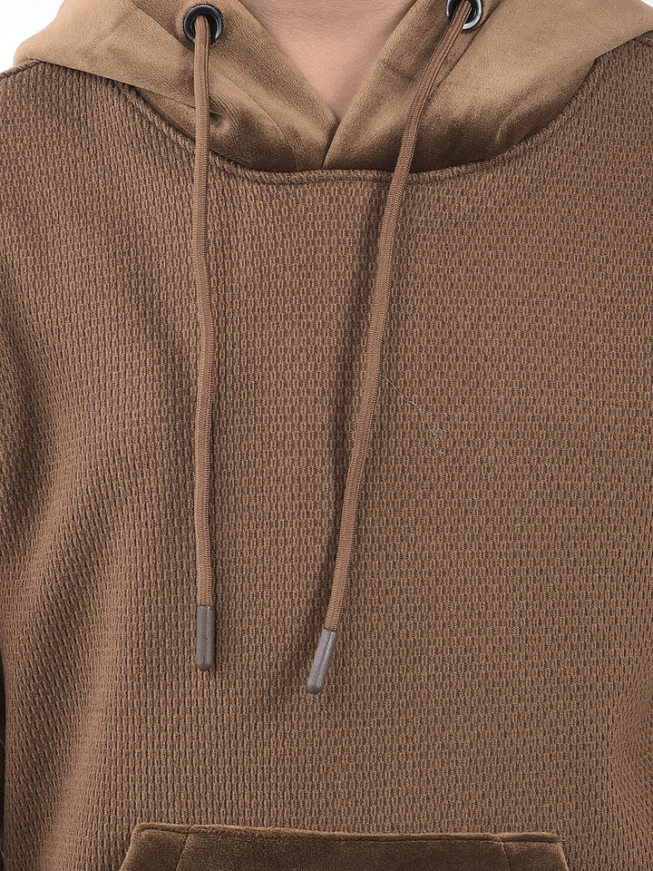 Brown Hooded Neck Sweatshirt
