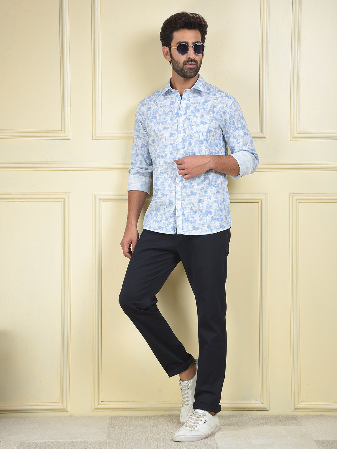 Fresh Look Blue Printed Shirt