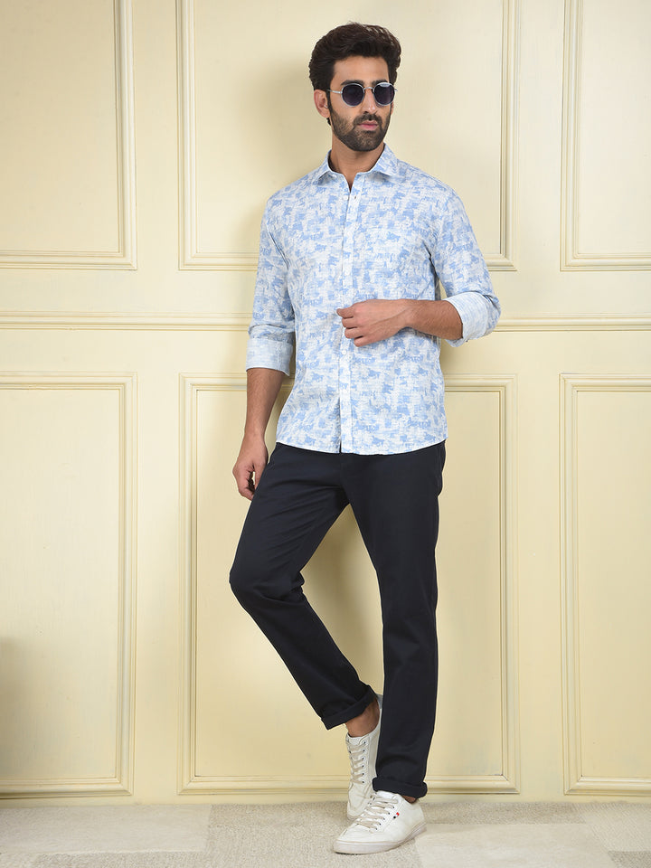 Fresh Look Blue Printed Shirt